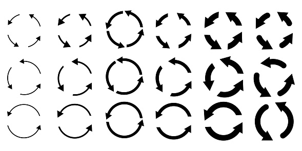 Basic Circular Arrows Circular Arrows Great Design For Any Purposes Abstract Button With ...