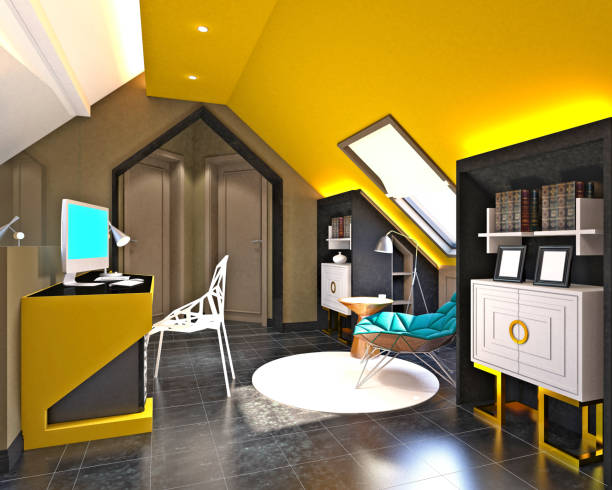 istock 3d render of home office working in pandemic days 1286682694