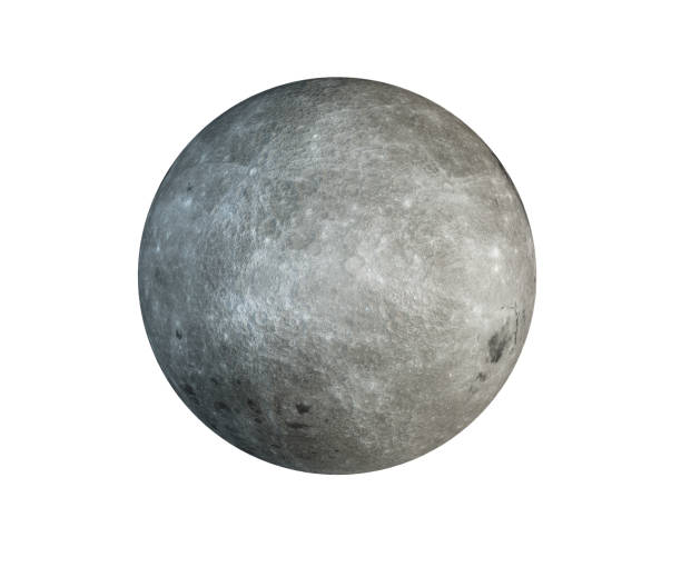 istock Full moon isolated on white, with craters and surface details visible, map provided by nasa. 3d illustration 1286685507