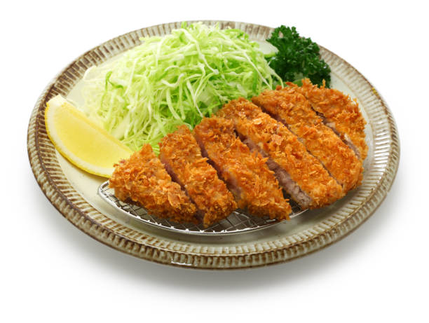 tonkatsu, cotoletta di lombo di maiale giapponese - tonkatsu foto e immagini stock