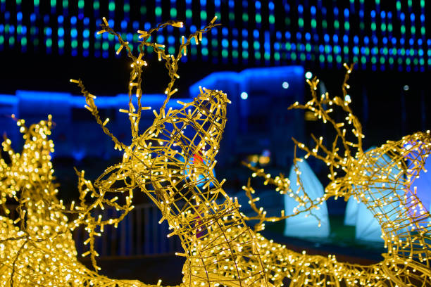 istock Sparkling figurine of Christmas Deer. 1286689062