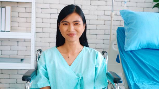 istock Happy patient getting well improvement at hospital 1286689094
