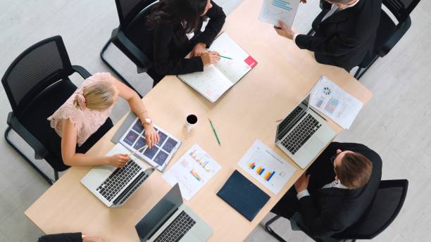 istock Business people group meeting shot from top view 1286689518