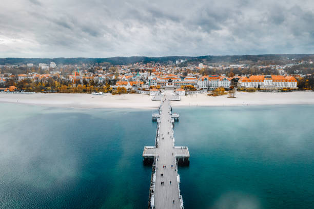 Sopot pier shot from the air