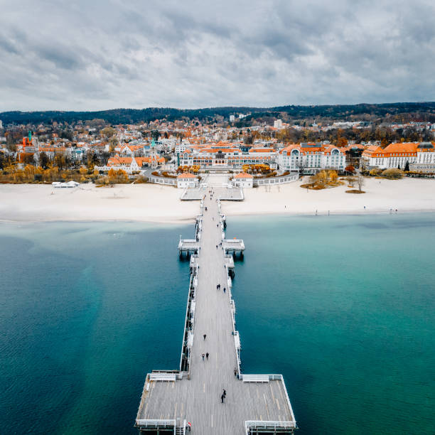 istock Sopot pier shot from the air 1286694005
