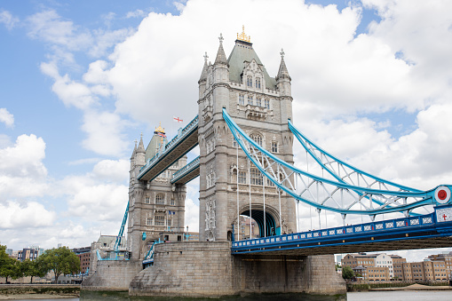 London - September 2012: The Tower Bridge is a famous tourist attraction.