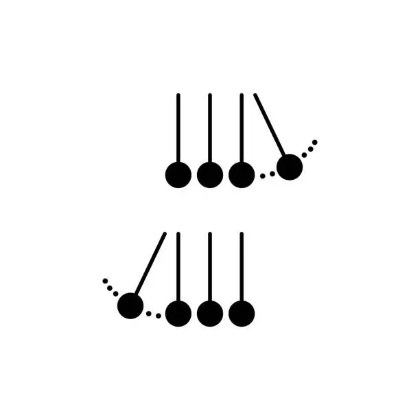 Vector illustration of Newton s cradle icon. Vector on isolated white background. EPS 10