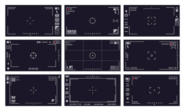 Rec Camera Ui Rec Screen Illustrations, Royalty-Free Vector Graphics & Clip Art - iStock