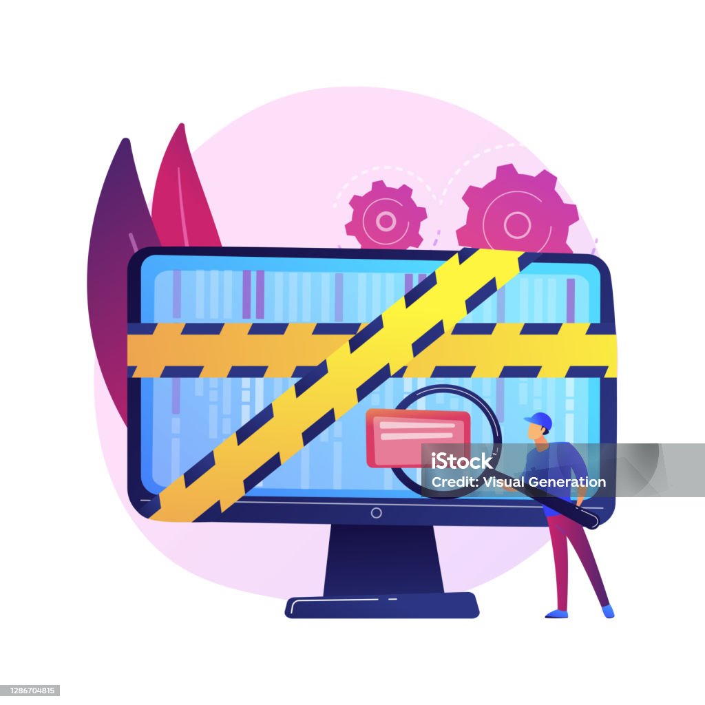 Computer Forensics Symbol Computer Forensics Vector Concept Metaphor Stock Illustration ...