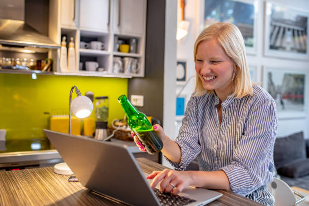 Socializing at home via video call