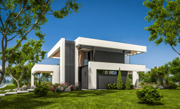 istock 3d rendering of modern house in luxurious style 1286710378