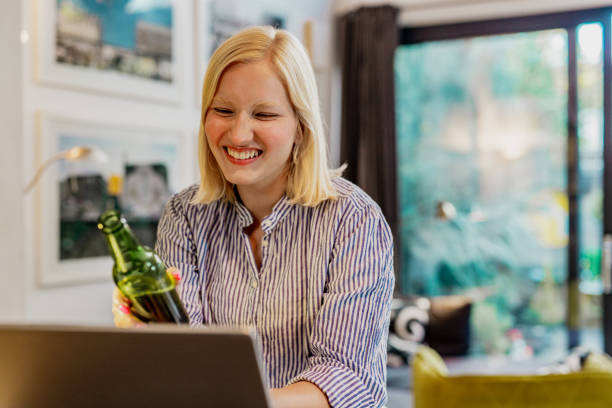 istock Socializing at home via video call 1286710412