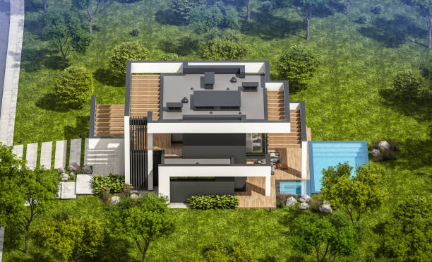 istock 3d rendering of modern house in luxurious style 1286710484