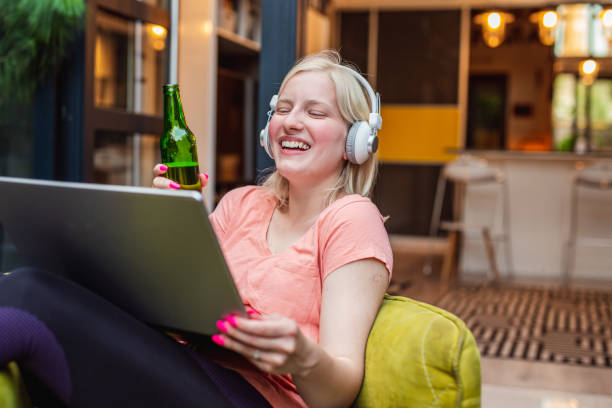 istock Socializing at home via video call 1286710502