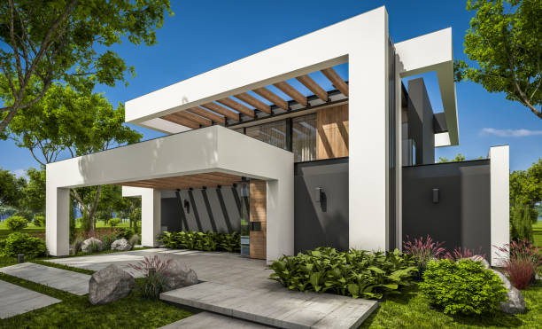 istock 3d rendering of modern house in luxurious style 1286710509
