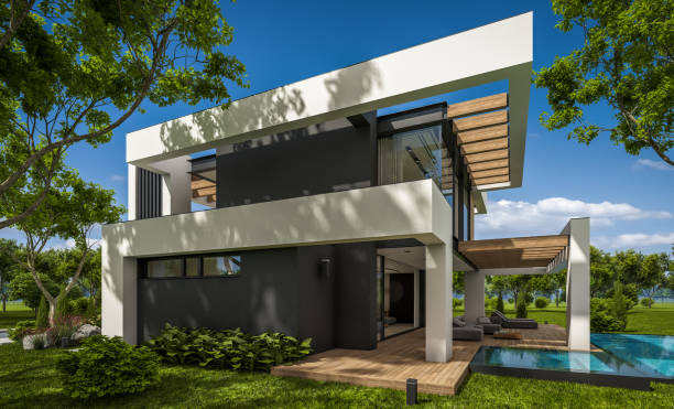 istock 3d rendering of modern house in luxurious style 1286710520
