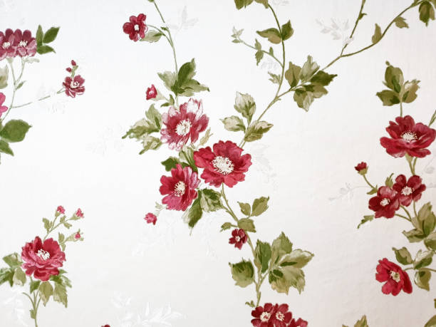 istock Floral picture background with delicate red flowers 1286715375
