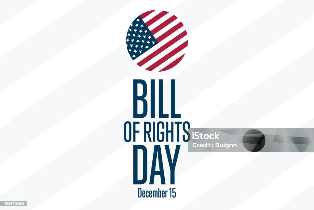 Bill Of Rights Day December 15 Holiday Concept Template For Background