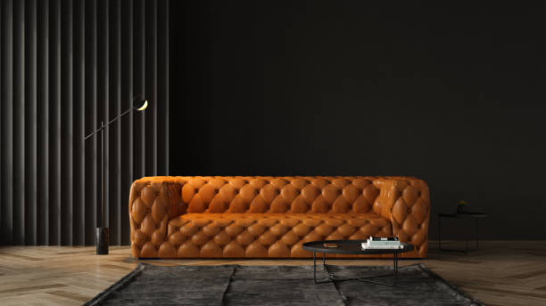 istock Black color conceptual interior room 3d illustration 1286717675