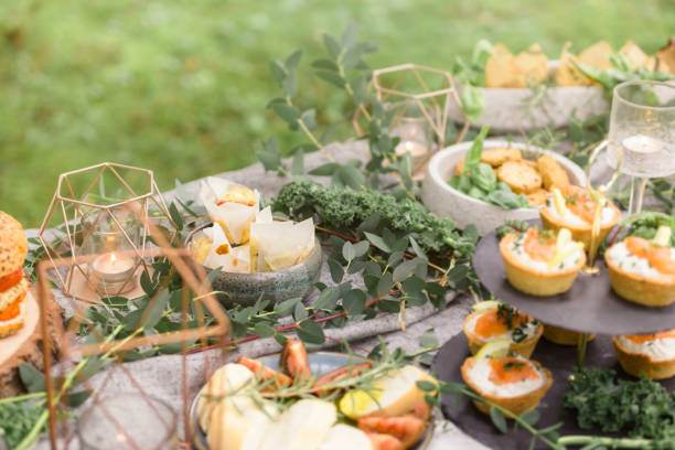 istock Outdoor buffet. Savoury mini muffins 1286721478