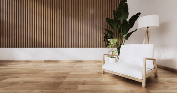 istock Traditional Japanese style living room mixed with modern design.3D rendering 1286725686