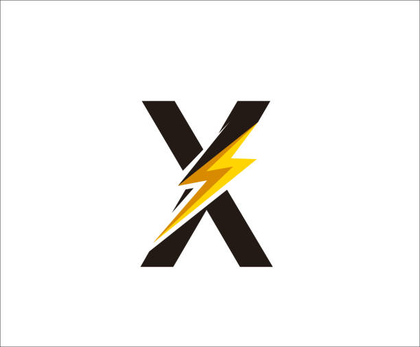 flash x letter symbol, technologia ikona wektor. - business solution flash stock illustrations