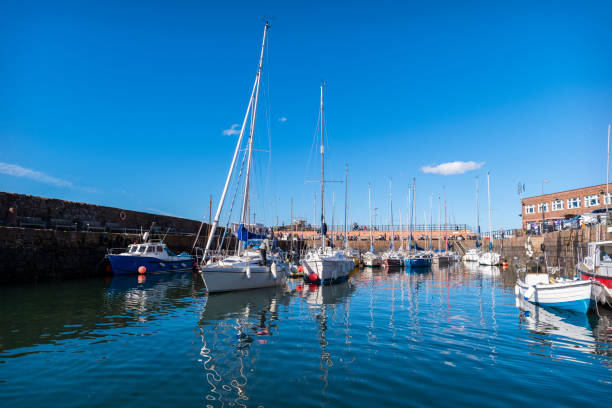 Boats in North Berwick Harbour, Scotland - May 6 2018