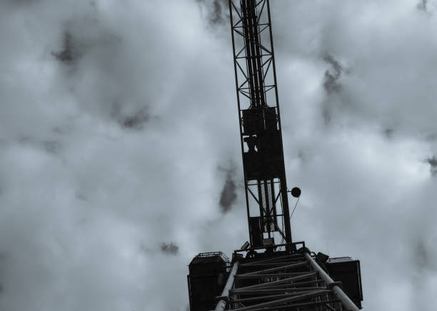istock Large harbor crane, Crane in a seaport. 1286730609