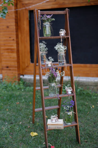 istock Table decoration, Wedding ceremony, Flowers, Retro wedding concept 1286730698