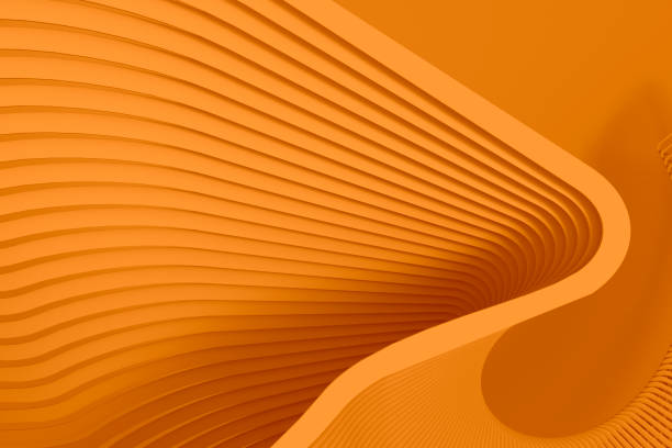 istock Abstract three-dimensional light white texture of a set of rounded steps spiraling. 3D illustration. 1286732114