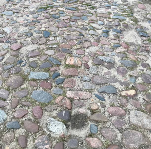 istock Decorative road made of natural stone. 1286732245