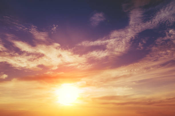 istock Colorful cloudy sky at sunset. Gradient color. Sky texture, abstract nature background 1286736453