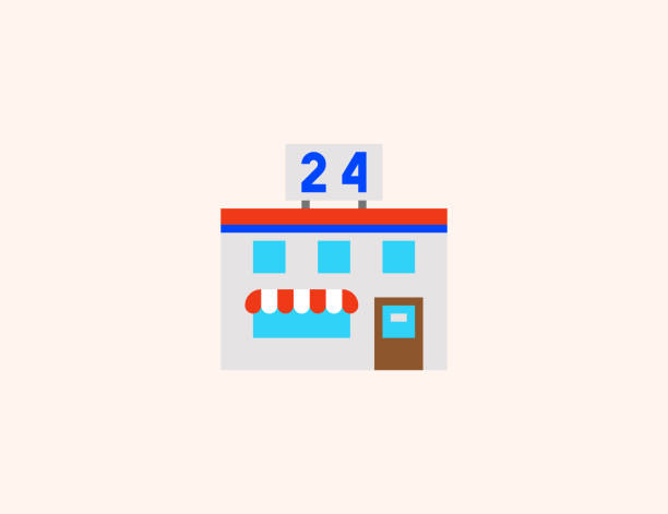 istock Grocery Store vector icon. Isolated Convenience Store, 24 Hour Store flat colored symbol 1286737984