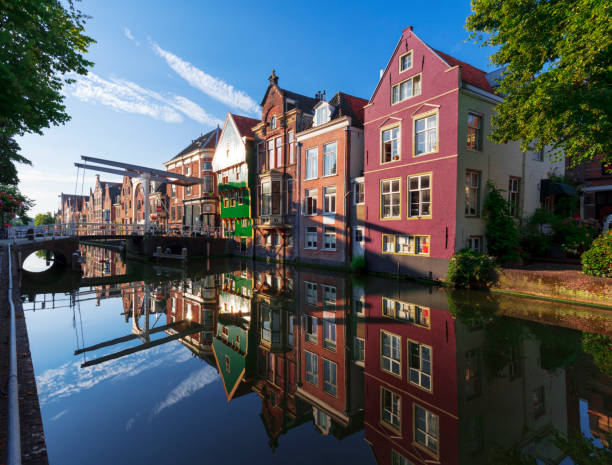 istock Houses along a Canal in Alkmaar 1286739432