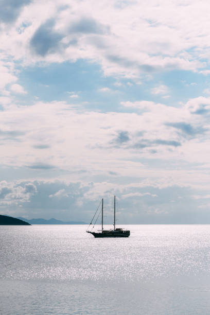 istock Anchored Yacht and Dramatic Sky 1286742072