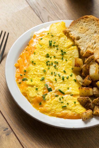 istock Homemade Healthy Cheese Omelet for Breakfast 1286742429