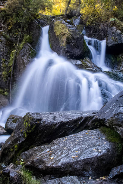 istock small waterfall on a mountain river in the Altai. The Altai Mountain Rivers. 1286747270