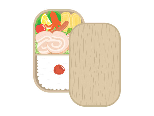 ilustraciones, imágenes clip art, dibujos animados e iconos de stock de almuerzo char siu. - cherry tomato tomato white background vegetable