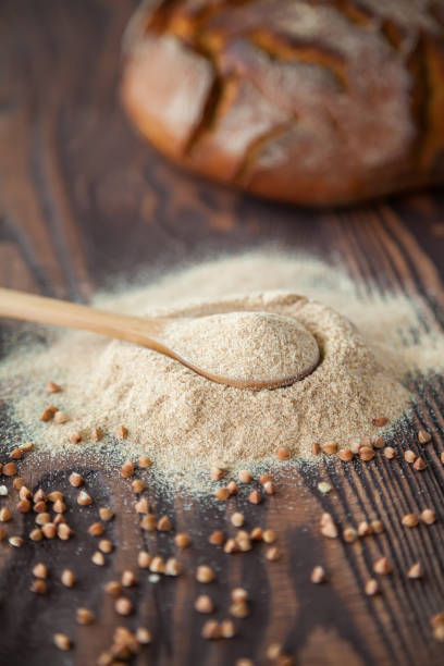 istock Close-up buckwheat flour 1286749543