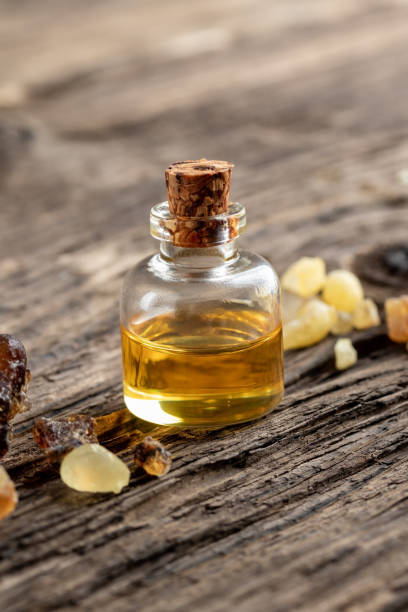 istock Essential oil bottle with frankincense resin 1286750016