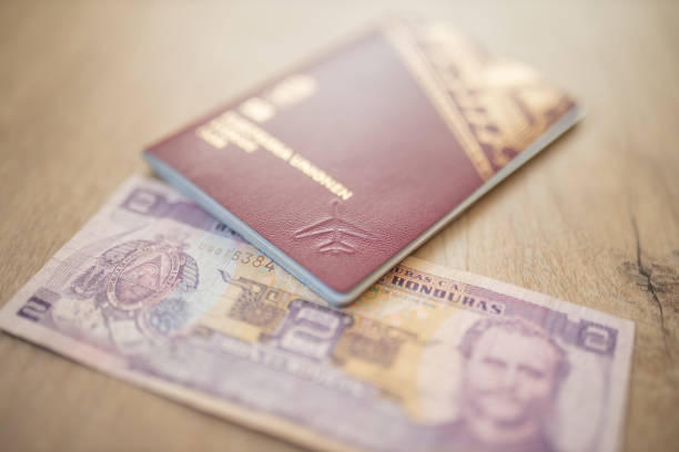 istock Swedish Passport with a Two Honduran Lempiras Bill Inside 1286764815