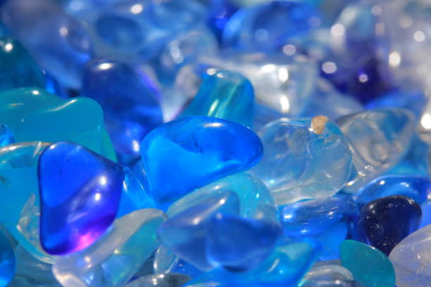 istock Beautiful blue sapphire sazare stone and crystal white gems 1286765414
