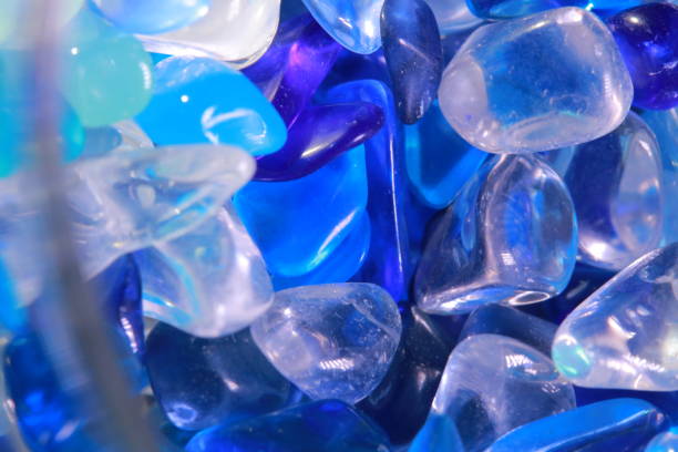 istock Beautiful blue sapphire sazare stone and crystal white gems 1286765630