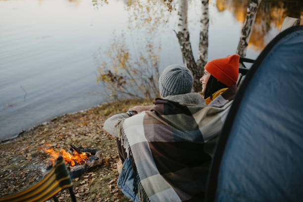 istock Young avantur couple is camping 1286765704