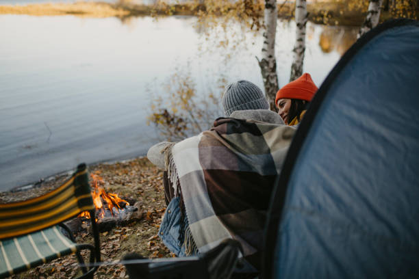 istock Young avantur couple is camping 1286765718
