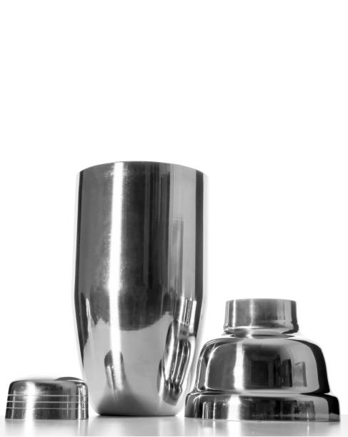 istock Metal cocktail shaker isolated on white 1286776829