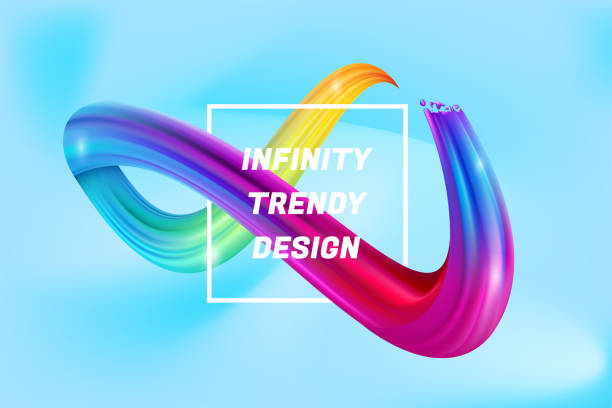 Colorful infinity shape background, Colorful 3d infinity Liquid water vector template, banner symbol Colorful infinity shape background, Colorful 3d infinity Liquid water vector template, banner symbol eternity symbol stock illustrations