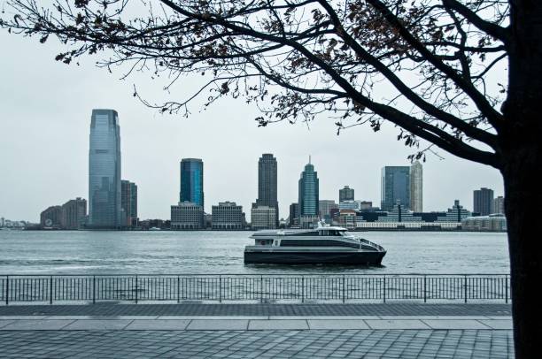 Downtown Manhattan’s waterfront view in winter