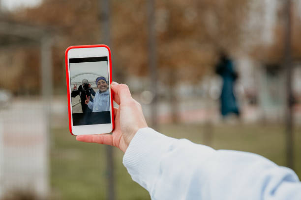 istock Selfie with a street photographer 1286797626