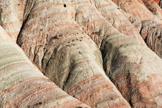 Amazingly beautiful patterns of red mountains